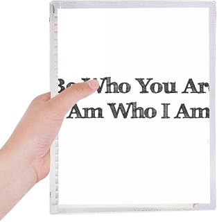 Caderno com citações inspiradoras Be Yourself diário de folhas soltas recarregável