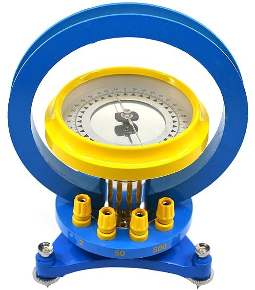 Labcare Tangent Black Galvanometer, Free Magnetic Field Compass Measuring Instrument for Physics Lab Experiments with Bakelite Moulded Ring, Adjustable Tripod Base-picture-28