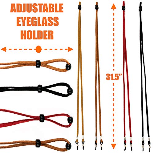 Glasses Strap Chain For Men Women [Pack Of 4], Adjustable Eyeglass Holder String For Sports Reading, Never Lose Eyeglasses Again #TOP3