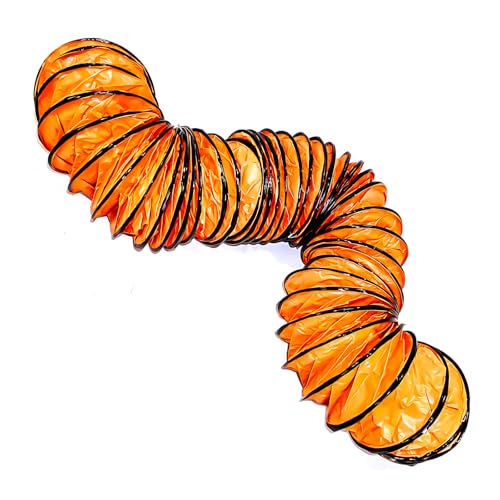 PVC Flexible Duct Hose, Flame Retardant HVAC Ducting with Adjustable Rope, D ...