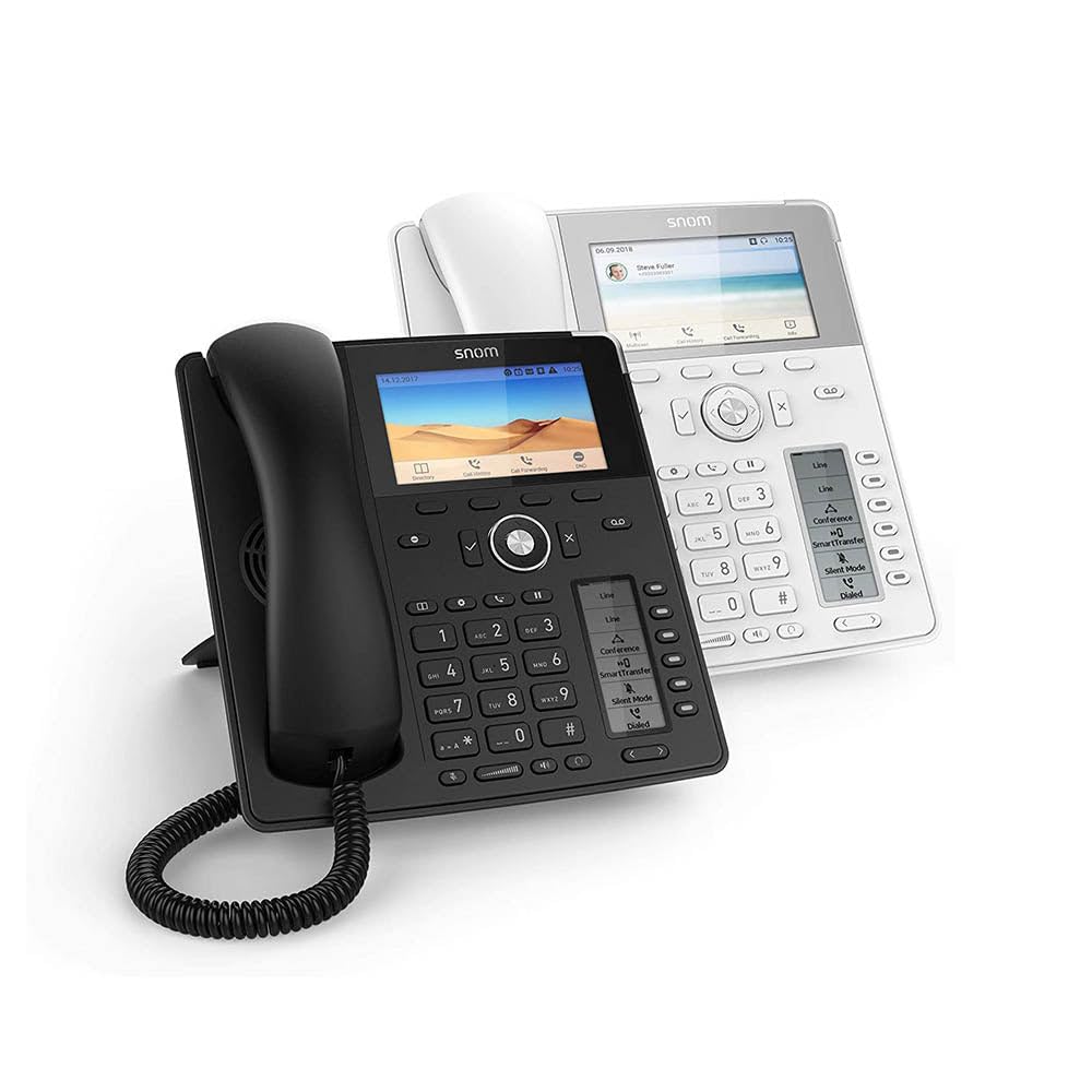 SNOM D785 Telefono IP SIP Standard con Paperless Display, Gigabit LAN e Supporto USB Bluetooth, Nero