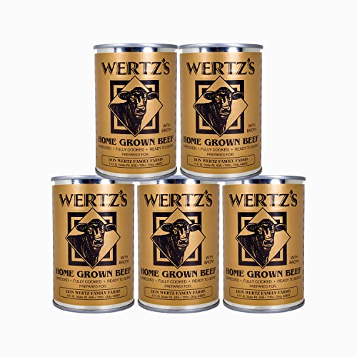 Wertz's P R E M I U M Gmo Free Beef 8 Pack 14.5Oz Cans (5 Cans) #TOP10