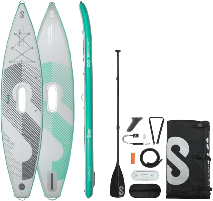 Drive Tourer - Electric sup and Carbon Paddle - Stable and Lightweight - Up to 6 Hours Battery Life - Weight of Board with Motor: 12.7 kg - Kayak Option Available