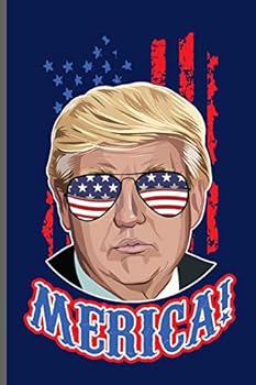 Paperback Merica!: American Flag USA Independence Day notebooks gift (6x9) Dot Grid notebook to write in Book