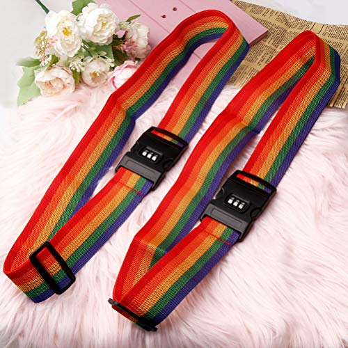nuoshen 2Pieces Luggage Straps,Packing Belt Suitcase Straps on Your Flight Trip with Coded Lock red - Image 6