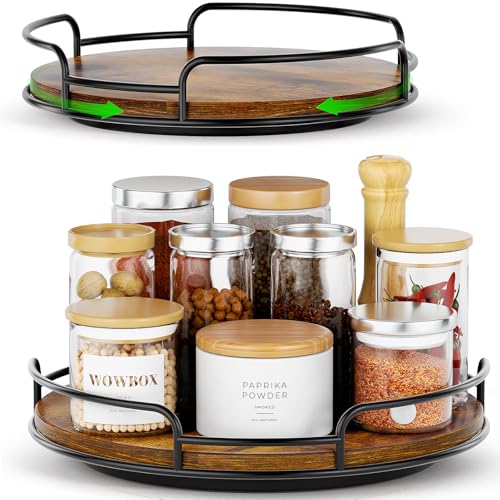 WOWBOX 2 Pack Lazy Susan Organizer for Table Top Rotating Spice R...