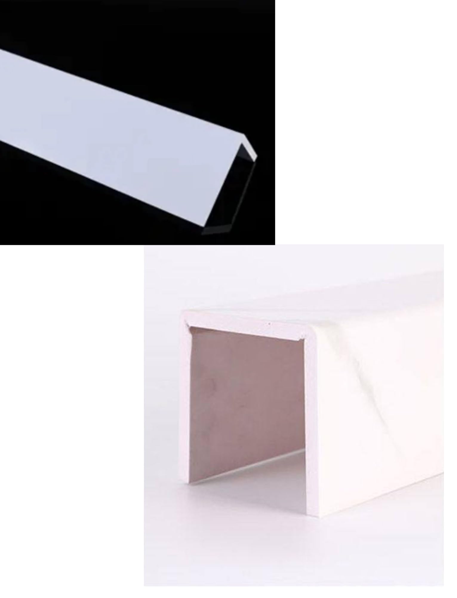 Kit completo de cubierta de ventilación de cocina, cubierta de conducto de PVC en forma de U for campana extractora de gas y tubo de campana extractora, protector pintable(Natural,20x20x20cm)
