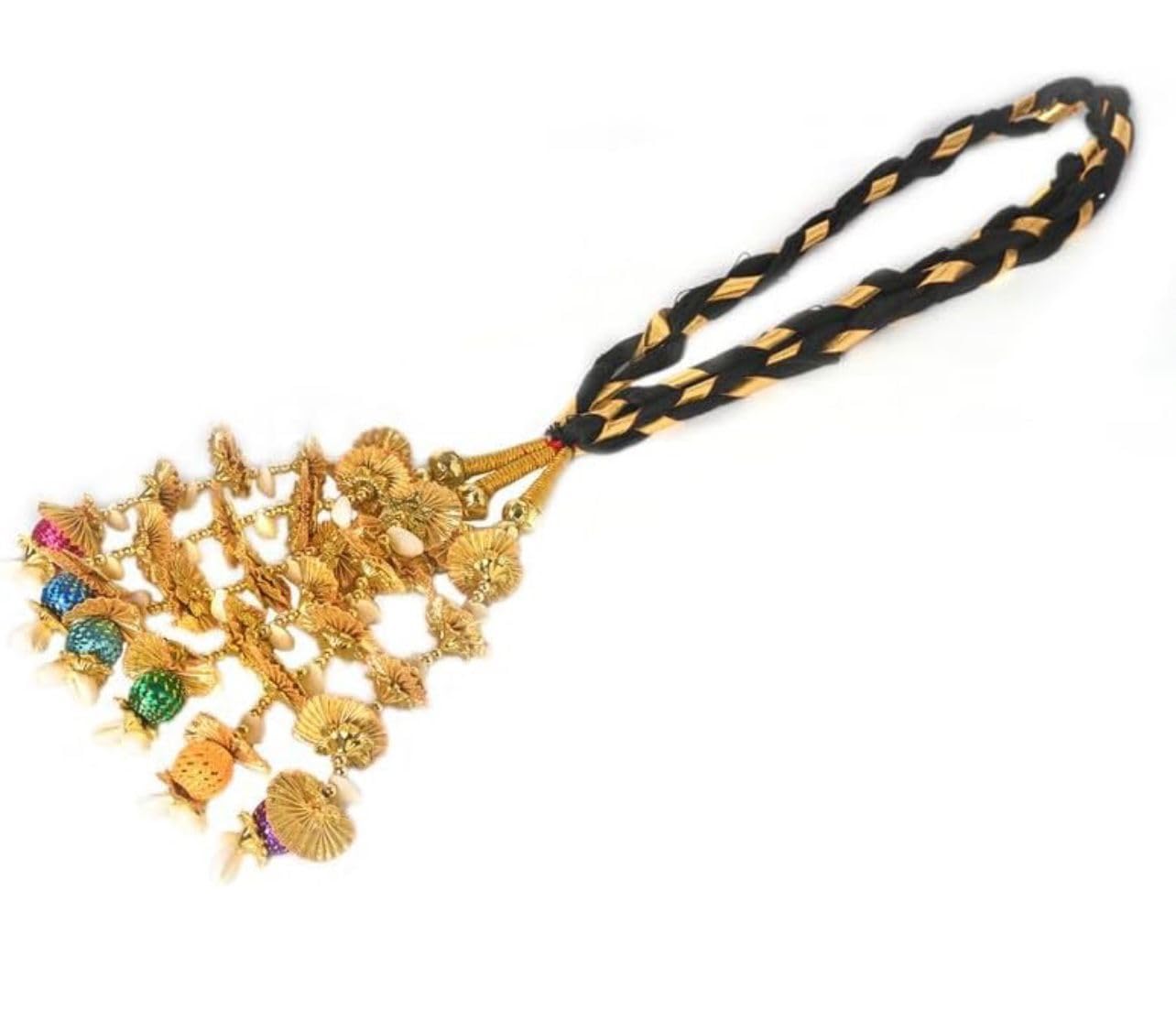 MEERA PRANDI Heavy Design Paranda Parandi Braid Tassles Hair Accessory For Women & Girls Hair Extension Choti Braid Tassles (One Piece) - Image 3 thumbnail
