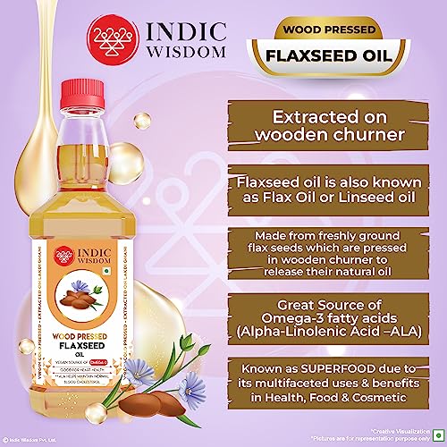 Image of IndicWisdom Cold Pressed Flaxseed Oil 1L