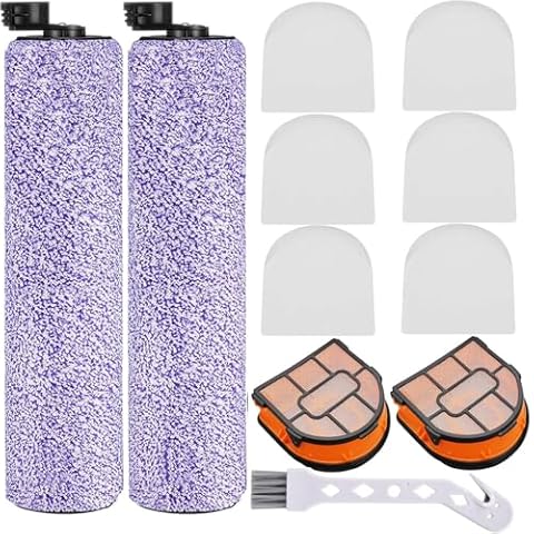LOTIN Brush Roller and Filter Replacement For Shark WDB1F2 HydroVac AW201 AW302 WD201 WD100 WD200 WD101 WD200C WD201C WD101C HydroVac Vacuum Cordless Wet Dry Vacuum Cleaner Cover