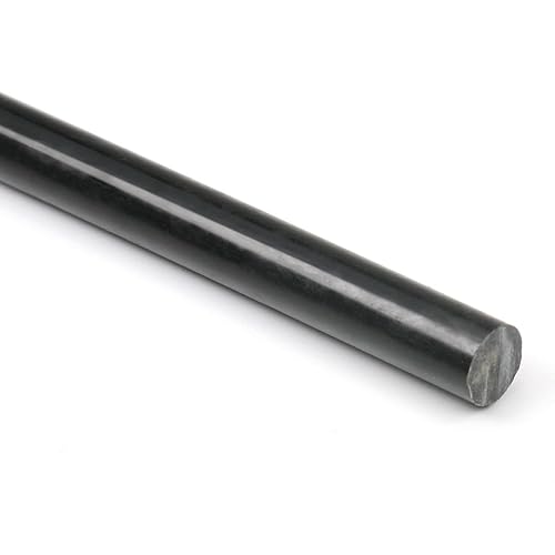 Aicosineg Varilla redonda de plástico Polioximetileno Stick para la industria mecánica POM sólido duro negro 1/3 x 39-3/8 pulgadas (D x L) 1 unidad