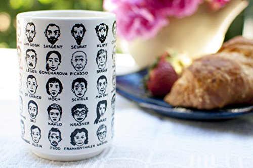 Taza de porcelana con arte moderno y 65 artistas miniatura 3