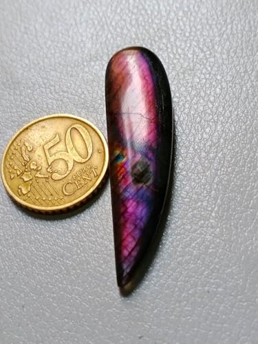 Cabochon labradorite violette 55x14mm pour création de bijoux