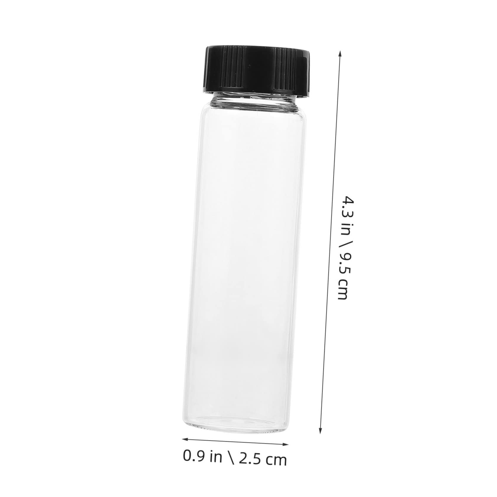 Beatifufu 40ml Glass Sample Vials Screw Caps Reusable Travel Size Bottles Lightproof Dispensing Bottles for Essential Oils