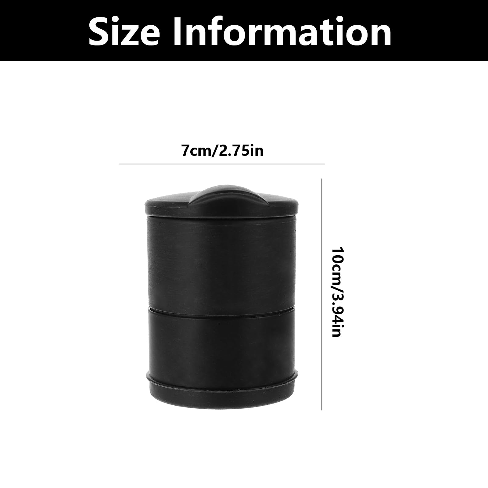 2 PCS Portable Ashtray, Car Ashtray with Lid Smell Proof, Portable Ashtrays for Cigarettes, Portable Car Ashtray Cup, for Cars Auto Truck(Black) — view 2