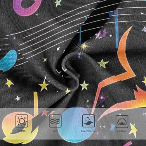 Musical Note Black Girls' Underwear, Toddler Girl Panties, Girls Underwear Cotton, 2–8 Years3