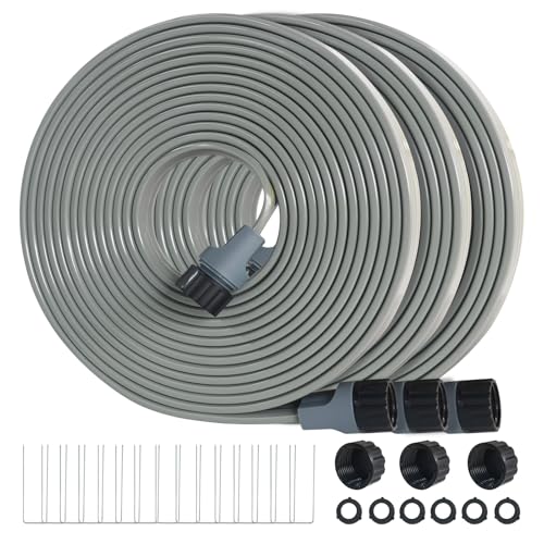 Hopegiver Sprinkler Soaker Hose 50ft 3-Pack Yard Sprinkler Hose 150 ft for Lawn Water Saving with...