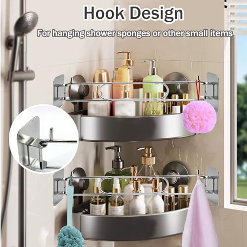 Image of RV Shower Corner Storage Bar, Adjustable Stainless Steel Rod for Corner Shelves in Camper, 7-13 Inches RV Bathroom Organization Must Have Accessories - 2 Packs