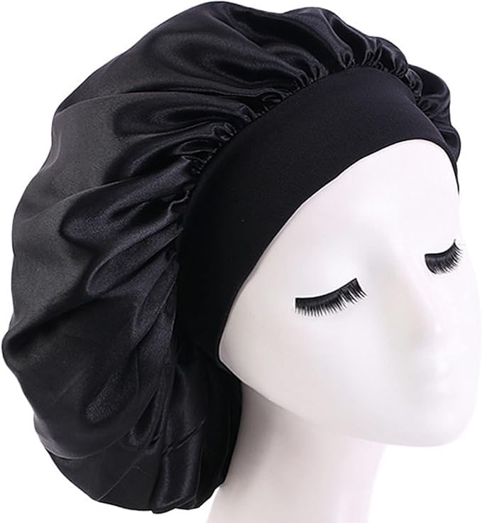 Gorro de dormir con visera elástica, envoltura de seda para el pelo para dormir, satén satinado.