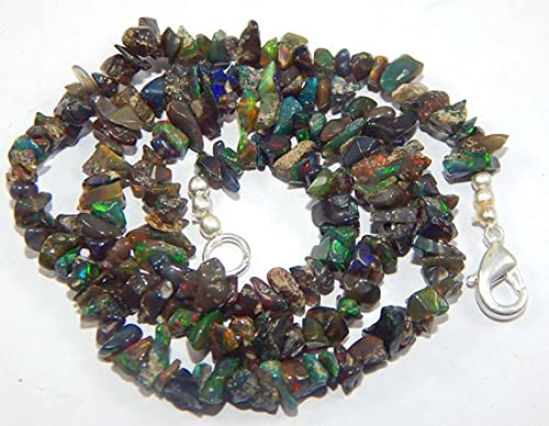 Opale noire d'Éthiopie LKBEADS gemme brute reflets feu électrique