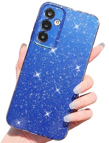 Coque paillettes Samsung Galaxy A25 5G antichoc, l'accessoire mode bleu foncé en soirée