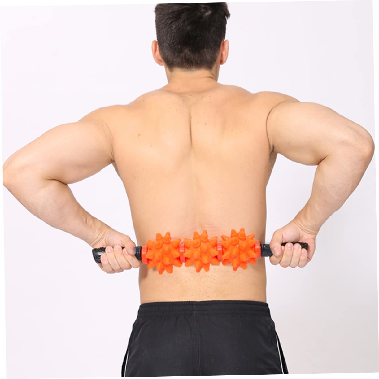 Palo de Masaje para Yoga Naranja, Rodillo Muscular Tpr Pvc