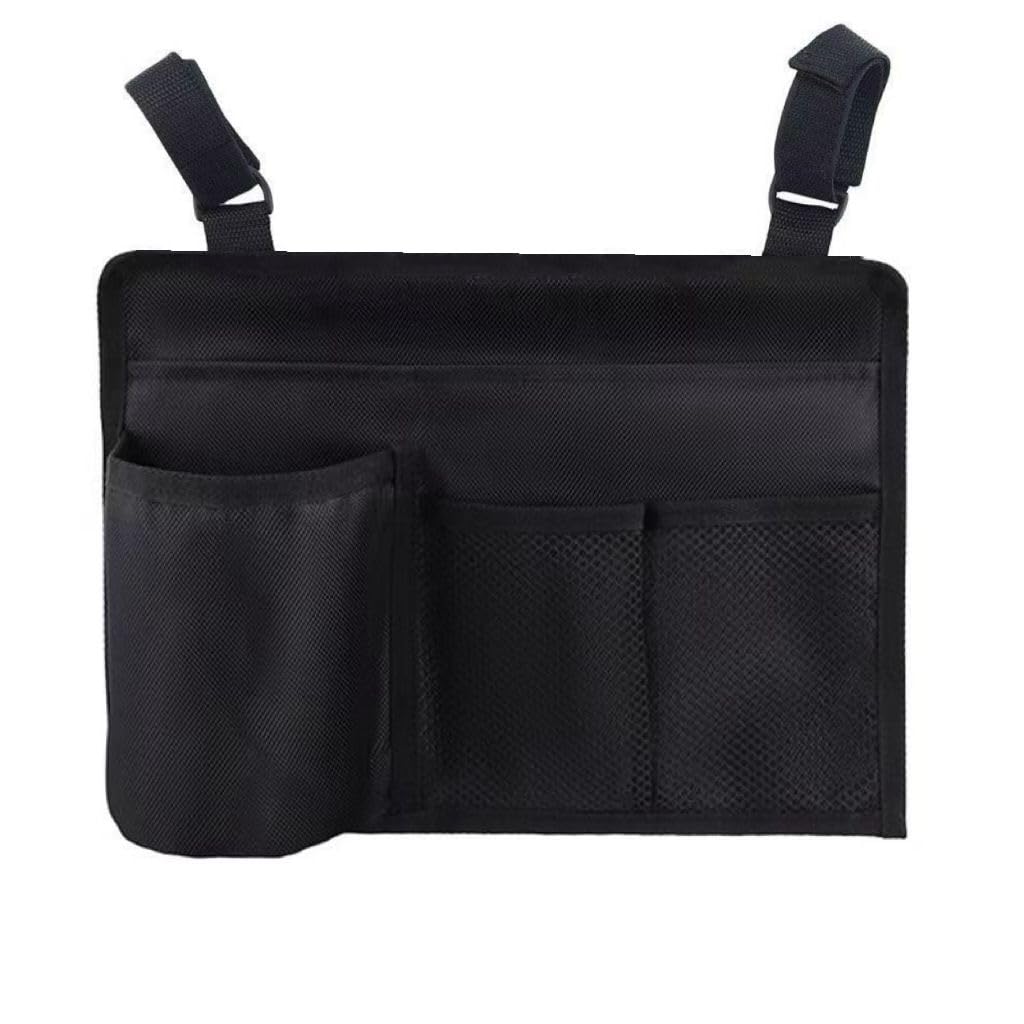 Bedside Commode Chair Hanging Bag Organizer Pouch – Hanging Storage Bag for Toilet Paper, Wipes Tissues,Mobile Phones Fits Mobilit