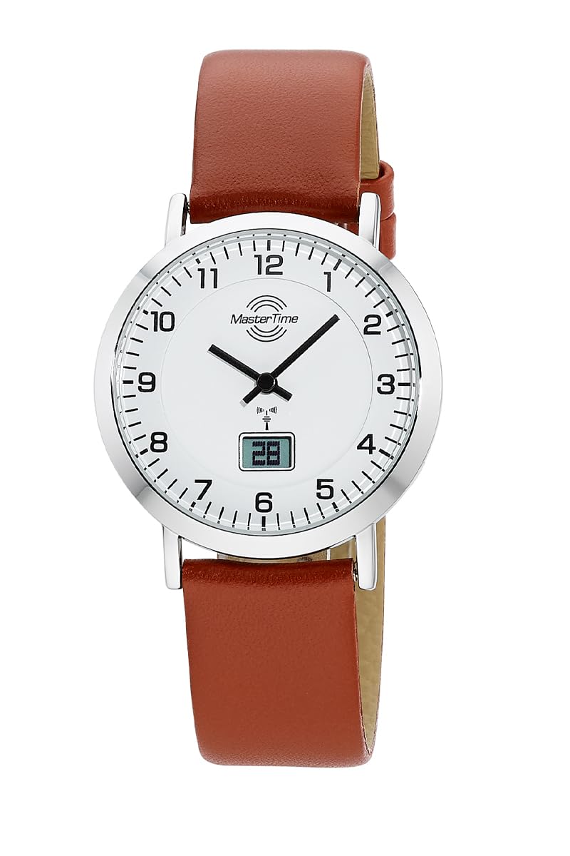 Master Time Funk Quarz Damen Uhr Analog-Digital mit Leder Armband MTLS-10741-12L