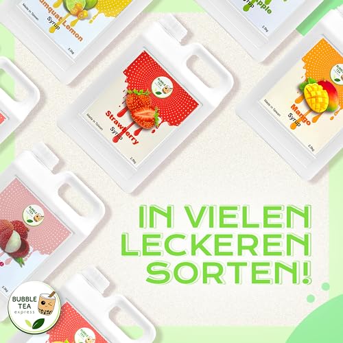 Bubble Tea Express - Leckerer Grüner Apfelsirup 2,5L | Bubble Tea Sirup für Boba Perlen | Apfelsirup für Cocktails, Slushes, Wasser & Gebäck |100% VEGANER Bubble Tea Sirup – Bild 7