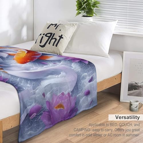 Couverture lit et canapé poisson flanelle douce pour l hiver au chaud