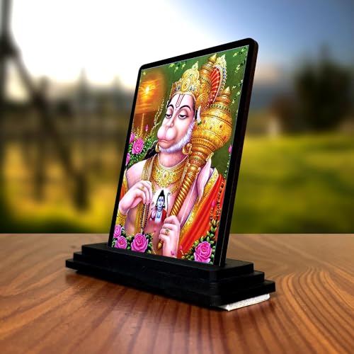 Image of Bajrangbali Idol (Wooden /Size 4x5 in) Showpiece for Bedroom Figurine for Living Room
