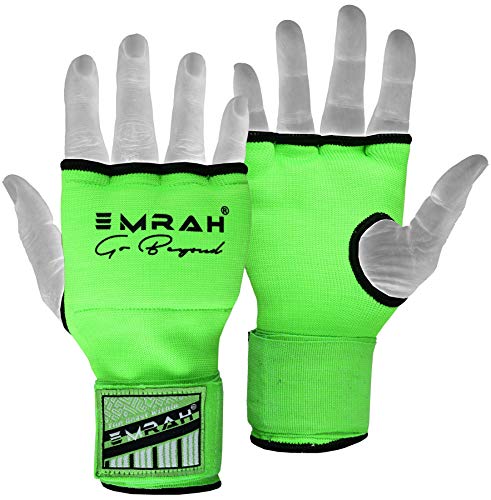 EMRAH PRO Training Boxing Inner Gloves Hand Wraps MMA Wraps Mitts - X (Green, Medium) - Thumbnail 2
