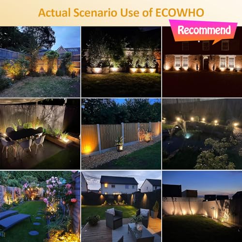 ECOWHO Garden Spotlights Mains, 21m Extendable Outdoor Spike Lights 12V LED Pathway Lighting IP65 Waterproof Electric Garden Uplighter for Path Yard Patio (18W 6-Packs Warm White), Wall/Spike Mounted 7 ECOWHO Garden Spotlights Mains, 21m Extendable Outdoor Spike Lights 12V LED Pathway Lighting IP65 Waterproof Electric Garden Uplighter for Path Yard Patio (18W 6-Packs Warm White), Wall/Spike Mounted - Image 7