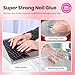 Beetles Press On Nail Glue Quick-Drying 10ml Super Strong Nail Glue, Brush on Glue for Acrylic & Fake Nails, No Uv Light Needed, Long Lasting Spring Nails, DIY Home Manicure