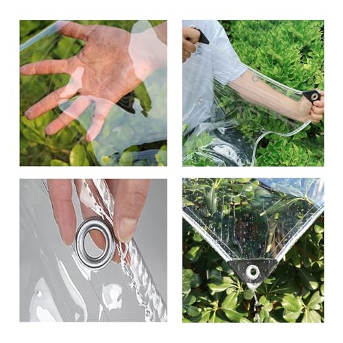 Lona transparente exterior de 50x440 cm impermeable para terrazas 3