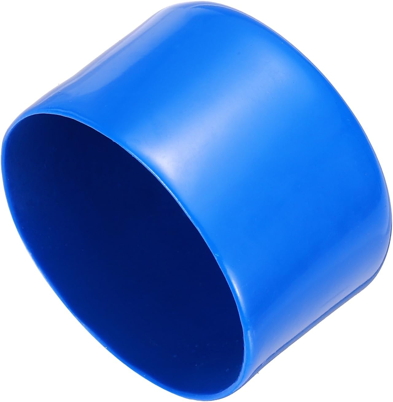uxcell 2pcs Rubber End Caps 63mm(2.5 Inch) ID Vinyl Round Tube Bolt Cap Cover Screw Thread Protectors Blue, 40mm Height