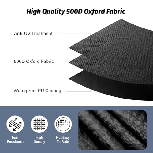 Image of 10x10 Canopy Replacement Top, Heavy Duty Pop Up Tent Cover(Top Only)(Black)