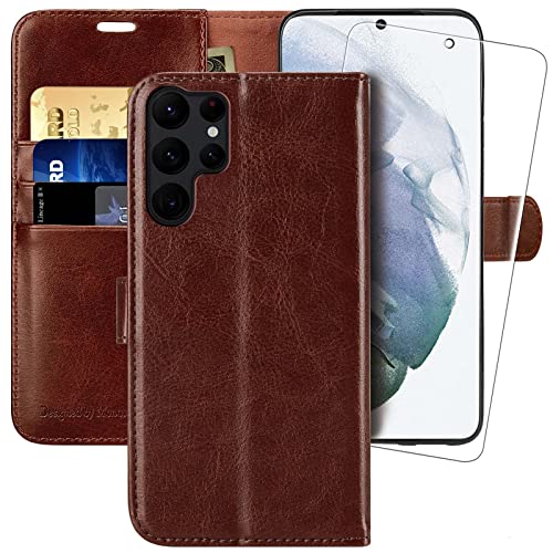 MONASAY Wallet Case for Galaxy S23 Ultra 5G,[RFID Blocking] Flip Folio Leather Cell Phone Cover with Credit Card Holder for Samsung Galaxy S23 Ultra 5G 6.8 inch
