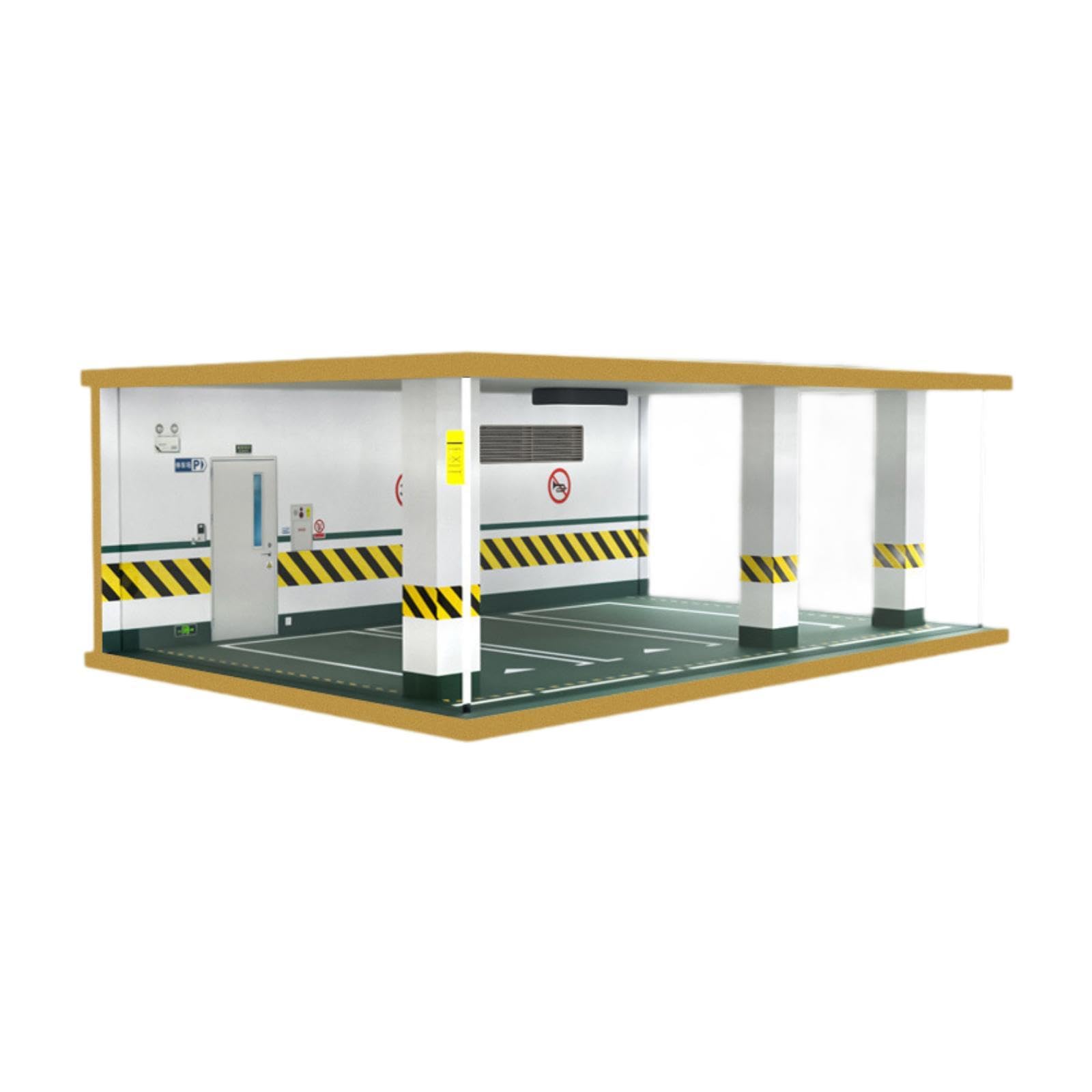 Sharplace Vitrina para Garaje Coches a Escala 1/24 con luz, con Espacio Almacenamiento y Gran Durabilidad. Modelo Garaje con Cubierta