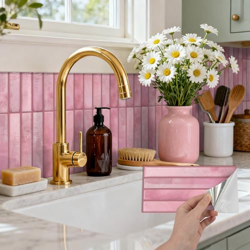 24 piece 3D smart backsplash tiles peel and stick for kitchen bathroom vanity RV decor,adhesive marble backsplash stickers stick on wall tiles - 1