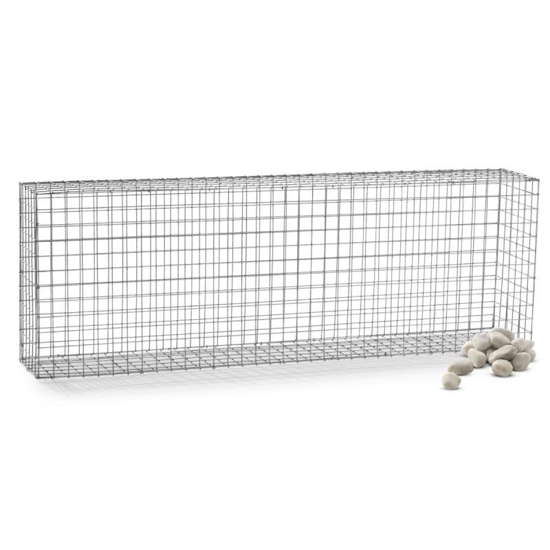 Gabion Acier galvanisé L180 x H60 x Pr.30 cm tirants et Crampons Inclus