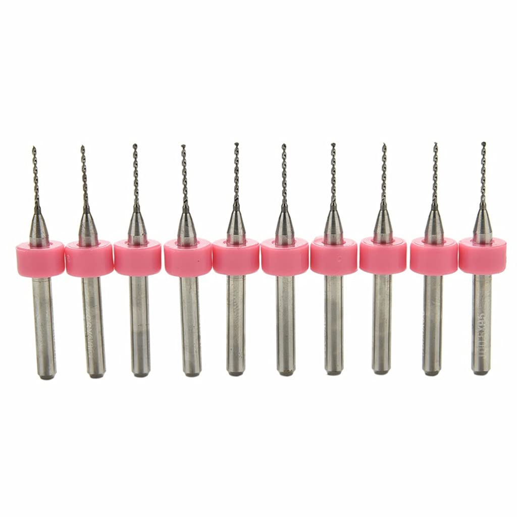 10CPS/Caja 0,8mm PCB plástico Acero Inoxidable Broca tungsteno Acero carburo Grabado Broca BitMicro Mini Juego de Brocas