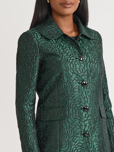 Kasper Women's Button-Front Jacquard Topper2