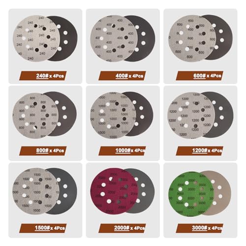 Viaky 36Pcs 125mm Sanding Discs - Image 3