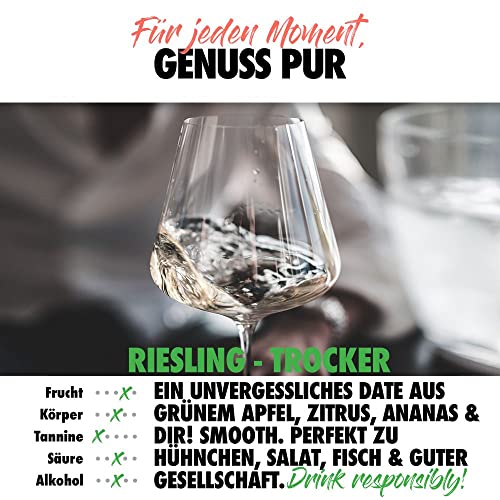 Young Poets Wein Everything happens Riesling Weißwein I trocken I Deutscher Qualitätswein aus der Pfalz I 0.75l I Wein I Geschenkidee