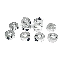 Vista 7 de Collar de eje de aleación de aluminio de bloqueo de collar de eje de bloqueo Tornillo para guía de eje de varilla lineal de 0.315 in, 10