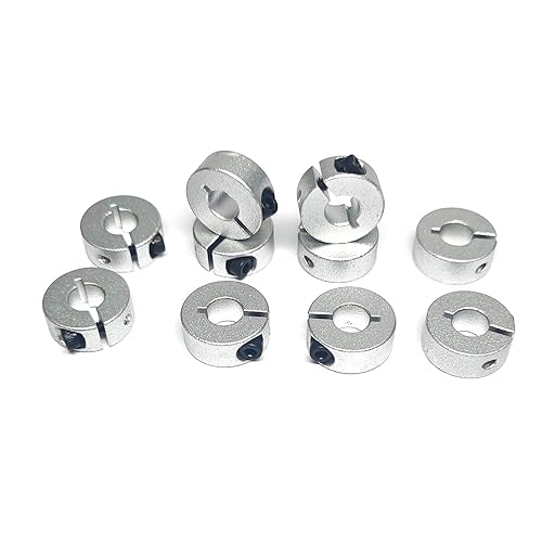 Miniatura 15 de Collar de eje de aleación de aluminio de bloqueo de collar de eje de bloqueo Tornillo para guía de eje de varilla lineal de 0.315 in, 10