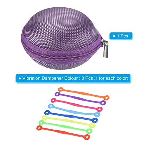 PATIKIL Tennis Vibration Dampener in Purple Gift Case, 8 Pack Shock Absorber for Your Tennis Racket and Strings Yellow, Red - Image 3