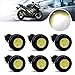 Price comparison product image Teguangmei 6Pcs High Power 9W 18mm White Eagle Eye LED Light for Car Motorcycle DRL Daytime Running Light Tail Backup Light Fog Lamp Marker Lights 12V