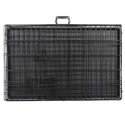 ZENY 36 inch Dog Crate Double Door Folding Metal Dog or Pet Crate Kennel with Tray and Handle - Image 7